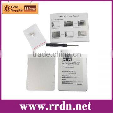 2.5 inch SATA to Mini SATA SSD Adapter SSD Enclosure SSD Caddy Model HD2570-MI