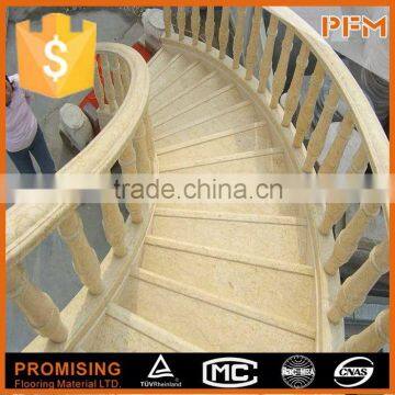 Super Villa Indoor Design Brown Marble Circular Stairs photo-4