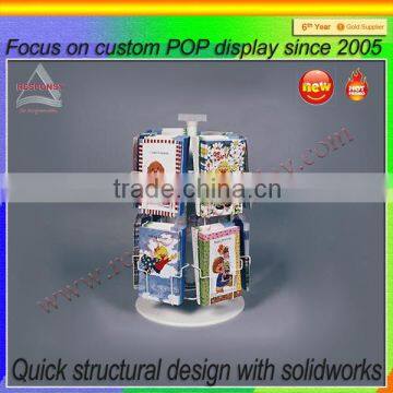 tabletop greetings card metal display rack at store