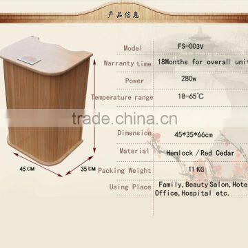 FS-003A Canadian Hemlock Foot Sauna One Person Hot Tub For Home Use