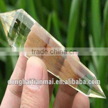 Unique Citrine Vogel Crystal Healling Wand