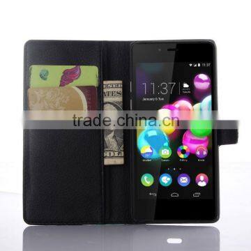 2015 Stylish Stand Wallet Lychee Leather Phone Cases for Wiko Highway Pure Wholesale photo-2