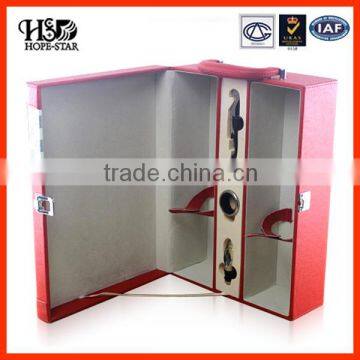 High Quality Wine Box Wood/6 Bottle Wood Wine Box for Folding Wedding Invitation photo-3