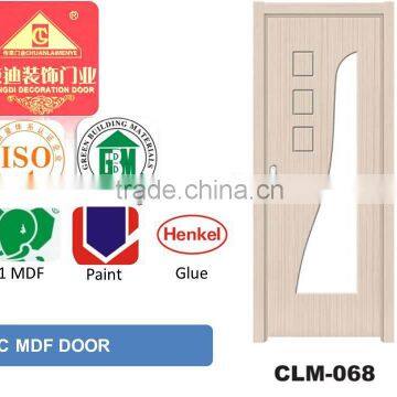 mdf pvc glass door for Lebanon