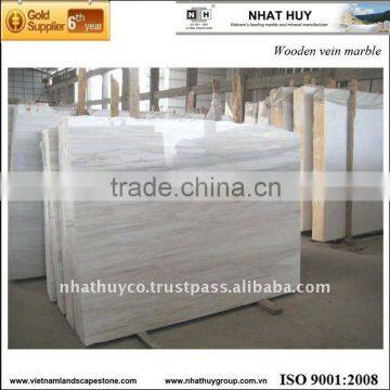 wooden vein white marble