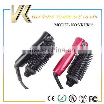 roller meches folding mini electric 2 in 1 hair curler brush