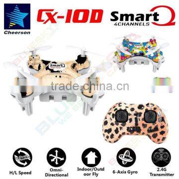 Cheerson CX-10D Mini 2.4G 4CH 6-axis High Hold Mode LED RC Quadcopter Drone RTF