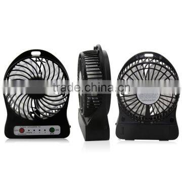 4 Inch 3 Speeds Portable Mini Fan USB Rechargeable Desk Fan Cooling Fan for Notebook Laptop Computer, Indoor and Outdoor Use photo-3