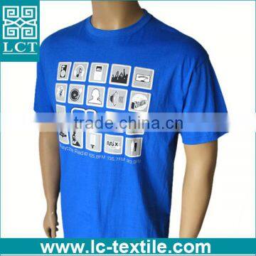 LCTN1776 custom social media design navy blue printed t shirt