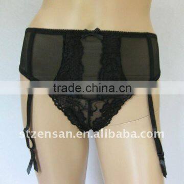 sexy lace boyshort with stripe underwear