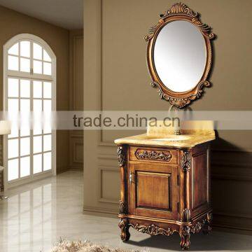 WTS-145 Luxury Modern Design Petite Black Solid Wood Corner Bathroom Vanity Cabinets photo-3