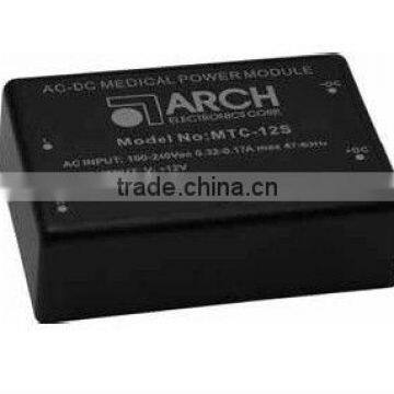 15W 12V Single Output AC-DC Medical Power Module, ARCH MTC-12S