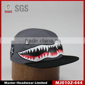 100% cotton flat brim sports cap with nice printed logo