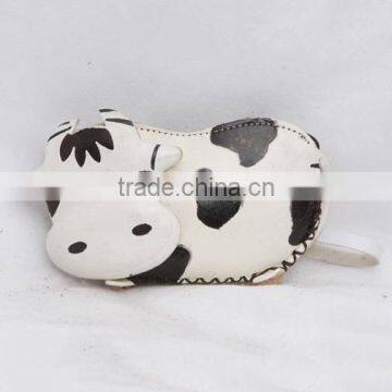 Handmade Leather Large Cow Coin Purse
