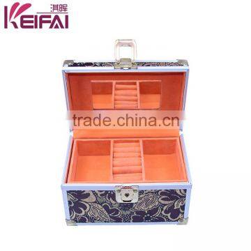 Foshan Exporter Mirrored Aluminum Frame Travel Wholesale Jewelry Boxes