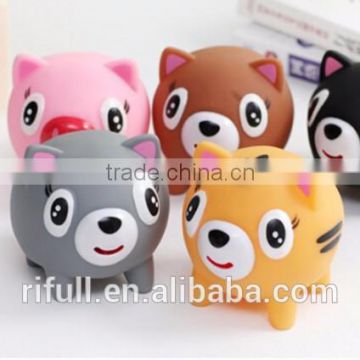 2015 OEM Silicone pig toy with logo printed for kids