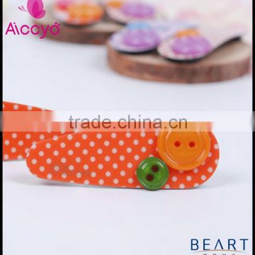 Cheap Price Resin Buttons Hair Clip Girls Hair Accessories