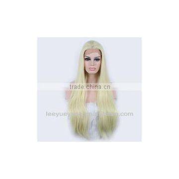 2014 high quality long blonde lace front wig