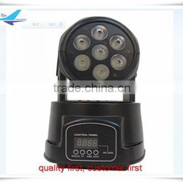 7x15w RGBWA 5 in 1 led mini moving head manual