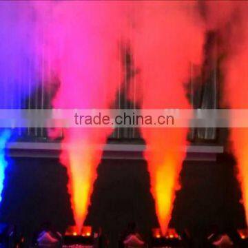 Pro DJ Geyser Geiser RGB CO2 Fog Cannon Pyro Vertical Upward 24*3W RGB 3IN1 1500W LED Fogger Machine With LCD Display photo-6