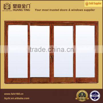 2016 wholesale high quality aluminum wooden door with sliding track