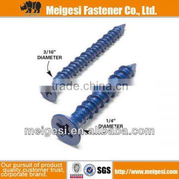 Countersunk Head Bule Plated Concrete Screw Ruspert