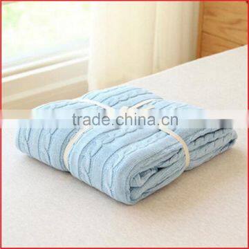 Thermal Natural 100% Cotton Knit Throw Blanket for Couch Bed photo-5