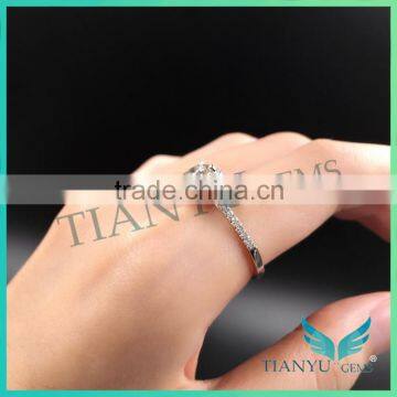 Custom Engagement Rings Fashion Design 14K White Gold Cusion Cut Moissanite Diamond Rings photo-6