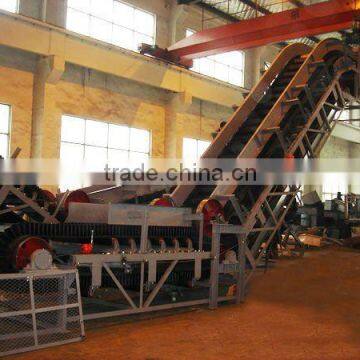 Heavy duty belt conveyor, material handing system for crushed material