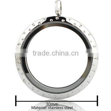 Silver Living Glass Floating Locket Pendant