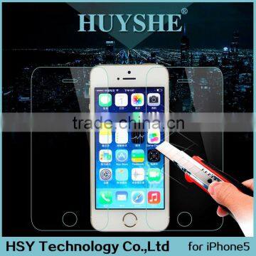 HUYSHE anti- broken cell phone use screen guard for iphone 5S screen protector 9h tempered glass