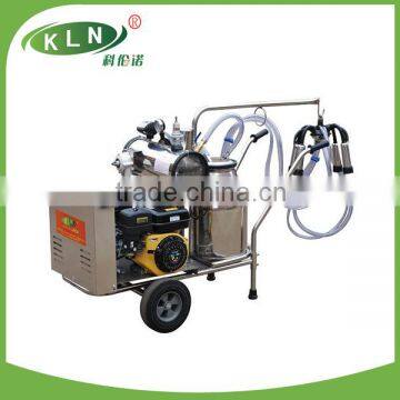 Gasoline engine and electric motor cow breast milking machine