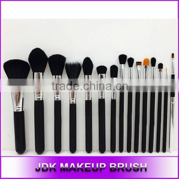 High Quality Black Silver 15pcs Makup Brush Set/Professional Cosmetic Brush Set