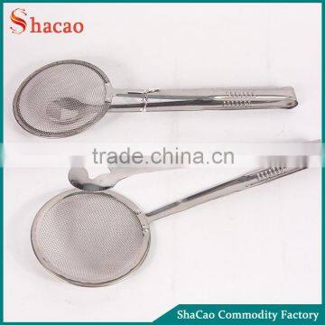 High Quality Frying Stainless Steel Strainer Tongs