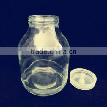 500ml clear glass empty bottle with scale with PP lid