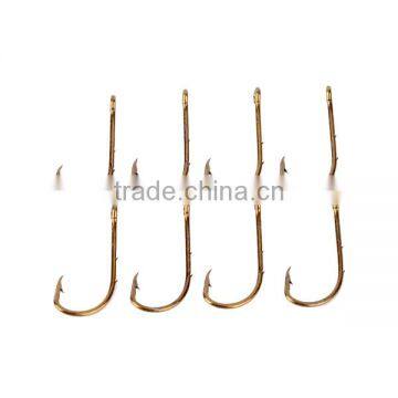 1478 2016 Factory direct sale outdoor fishing bronzed ringed bait holder hook