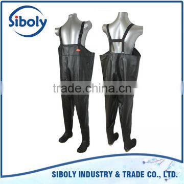 waterproof pvc chest high wader being used as aquaculture workwear suit/working protection gears/waterproof protective garment