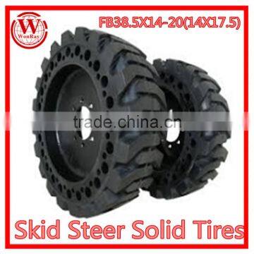 Best price superior quality solid rubber truck tire 38.5x14-20 14x17.5 OTR Tyre alloy wheel Manufacture from China