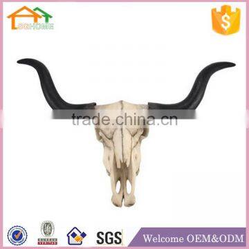 Factory Custom made best home decoration gift polyresin resin cow animal head wall hanging