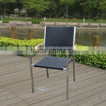 outdoor garden stainless steel wicker chair