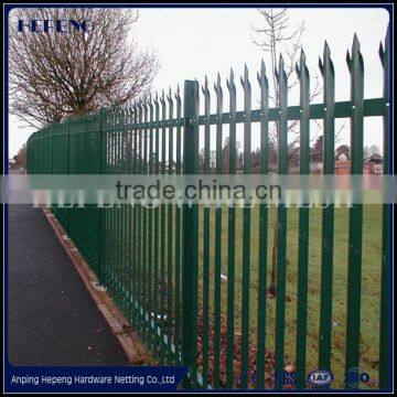 Galvanized Palisade Fence / Security Fence / Powder Coating Fence