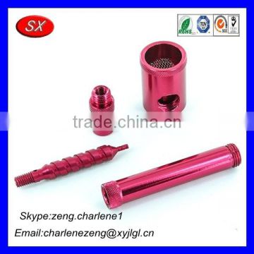 OEM manufacture precision anodized aluminum metal smoking pipes parts