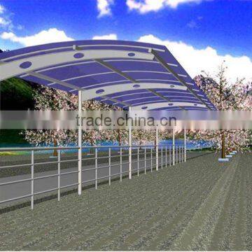 good transparency steel structure polycarbonate sunshine board car shed