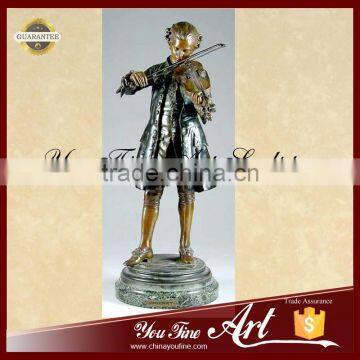 2016 Modern Decor Bronze Child Playing Violin Statue