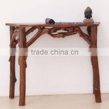 Southeast Asia Style Root Carved Console Table, Environmental Protective Solid Wood Root Furniture Corner Table (BF01-X1168) photo-5