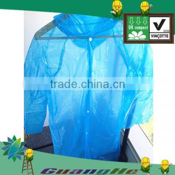 PLA emergency rain ponchos,disposable waterproof poncho