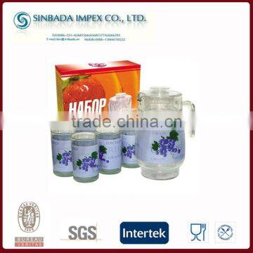 Hot selling drinking set,glass 7pcs water set