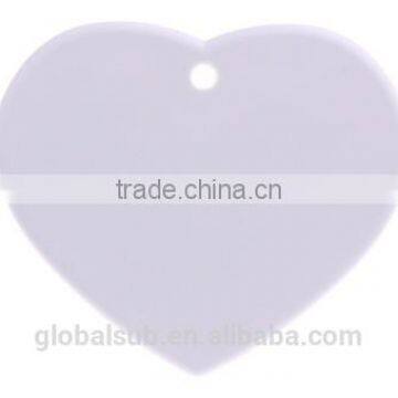 Heart shape Blank polymer valentine's ornament for sublimation