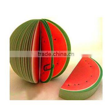 A096 wholesale 3D promotional shape Watermelon fruit memo pad