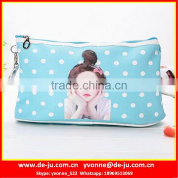 Girl Printing Blue Small Cosmetic Bag